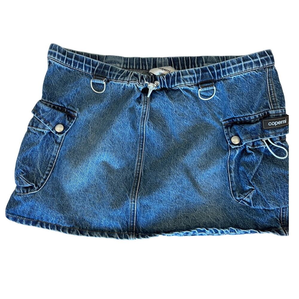 Coperni Denim Cargo Micro Mini Skirt SIZE 8 Jean Designer Utility Low Rise $590 - Picture 9 of 13